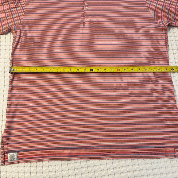 Peter Millar Mens Polo Striped Shirt Size Large 100% Cotton Preowned - Picture 6 of 9